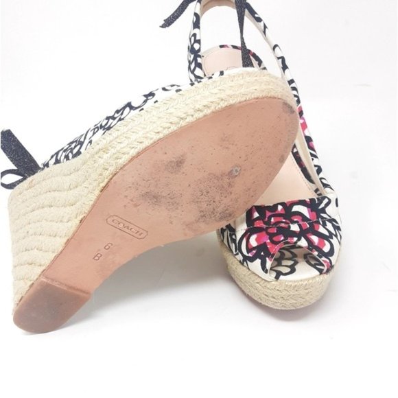 Coach Maritza Poppy Wedges Size 6 - Picture 6 of 6